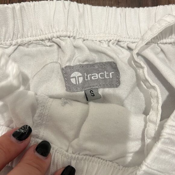 Tractr Girls White Off The Shoulder Top, Size Small - Picture 4 of 5